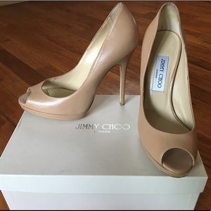 Gorgeous peep toe high Jimmy Choo's